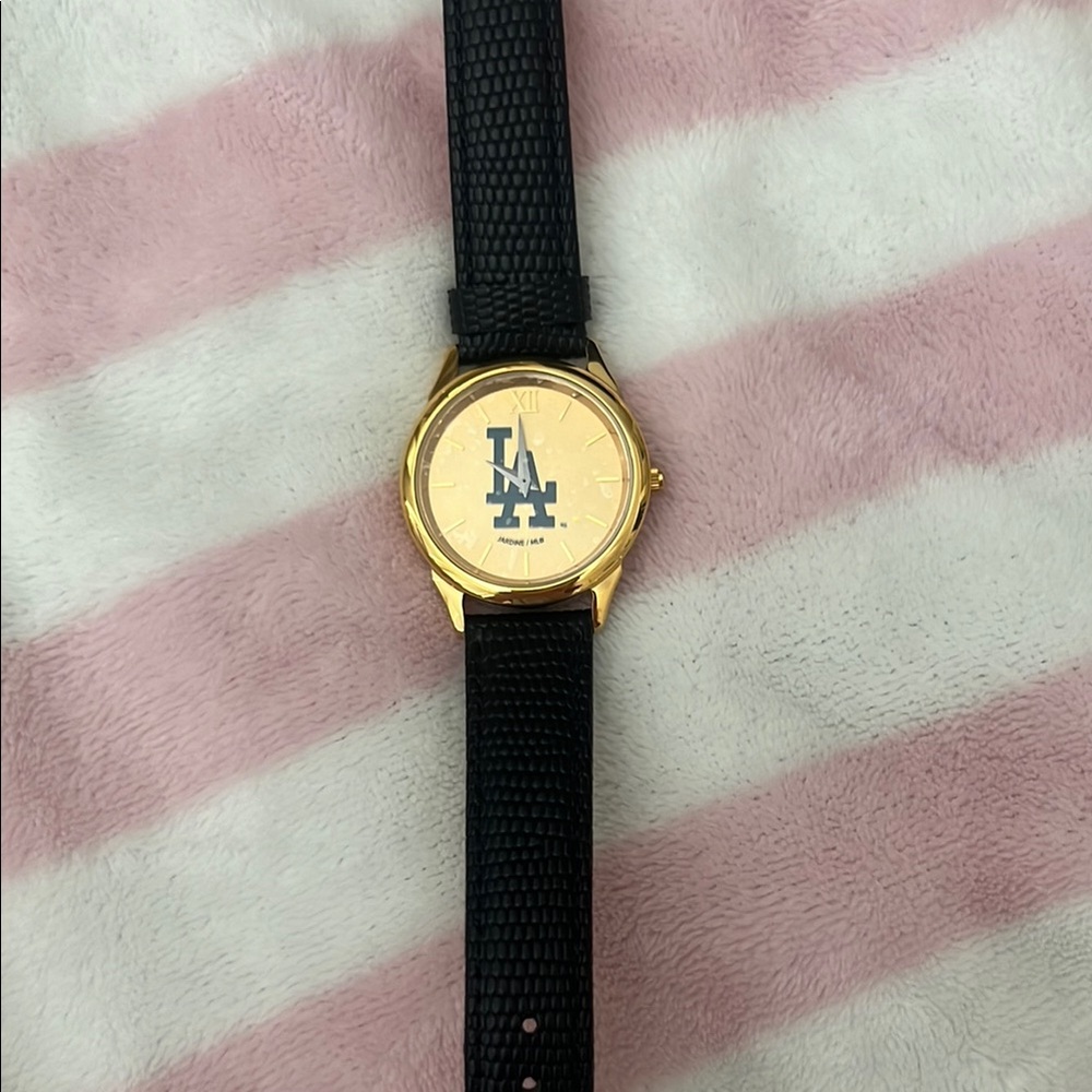 Gold and Black LA dodgers Jardine Watch, for smaller wrists (genuine leather)